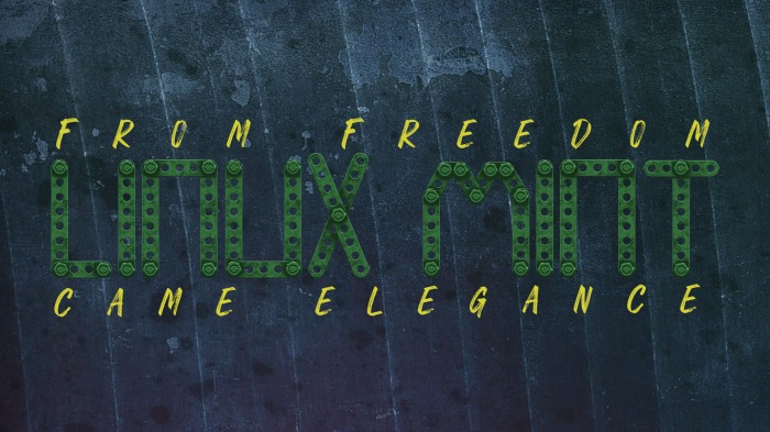 Linux Mint logo with text