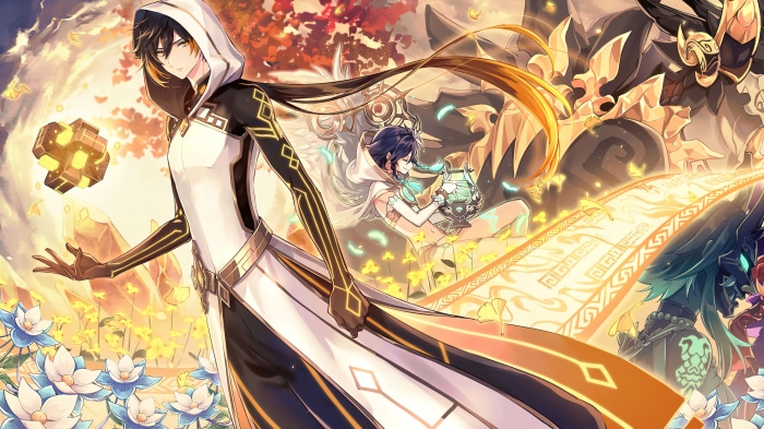 Zhongli and Venti from Genshin Impact 4K