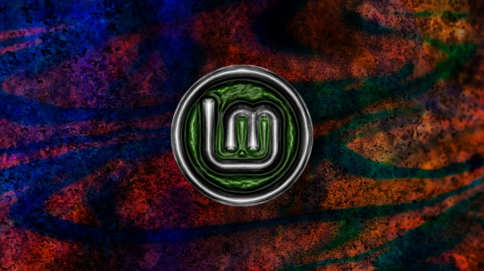 Linux Mint logo on abstract background