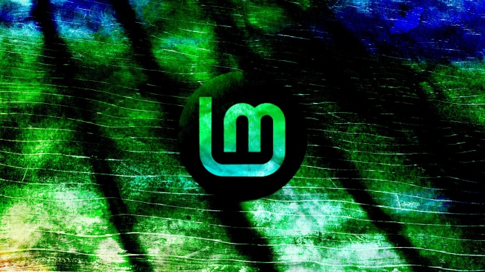 Linux Mint Logo on Abstract Background