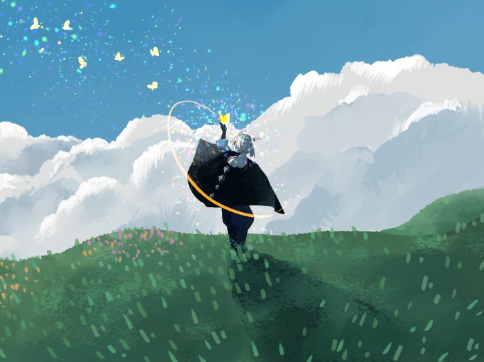 Sky: Children of the Light character releasing light particles