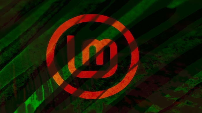 Linux Mint logo on abstract background
