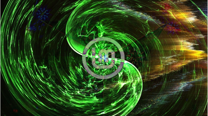 Linux Mint abstract fractal yin yang