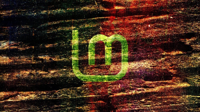 Linux Mint logo on textured background