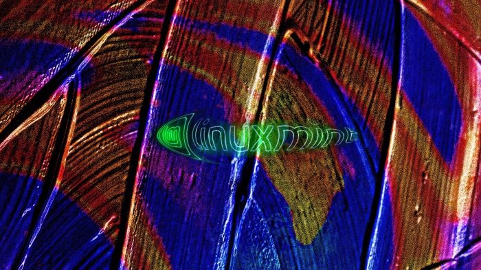 Linux Mint logo on abstract background