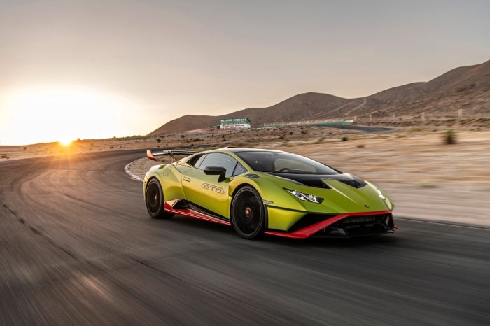 Lamborghini Huracán STO on a race track