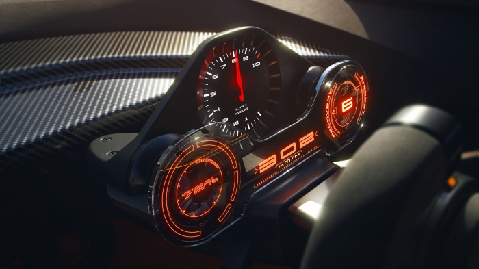 Porsche Vision 908 concept car dashboard