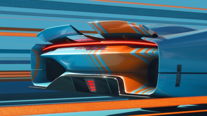 Porsche Vision 908 concept car rear view