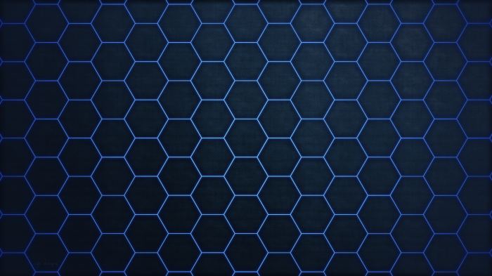 Abstract Blue Hexagon Pattern 4K