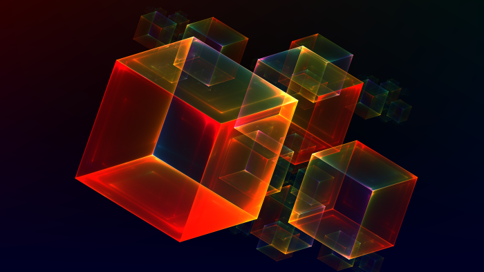 Abstract Cube Art with Vibrant Colors