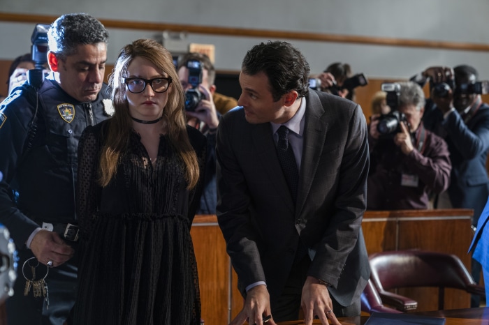 Anna Delvey from Inventing Anna in court
