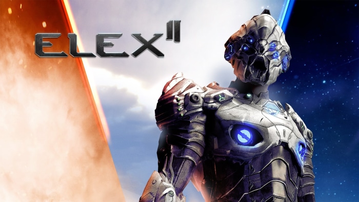 ELEX II game logo with armored character