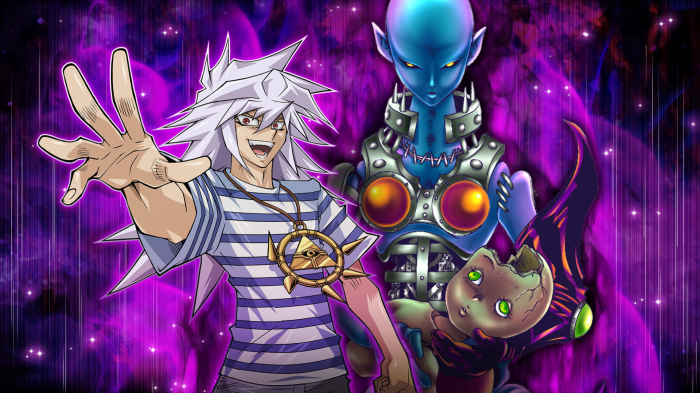 Bakura Ryo and monsters from Yu-Gi-Oh! Duel Links