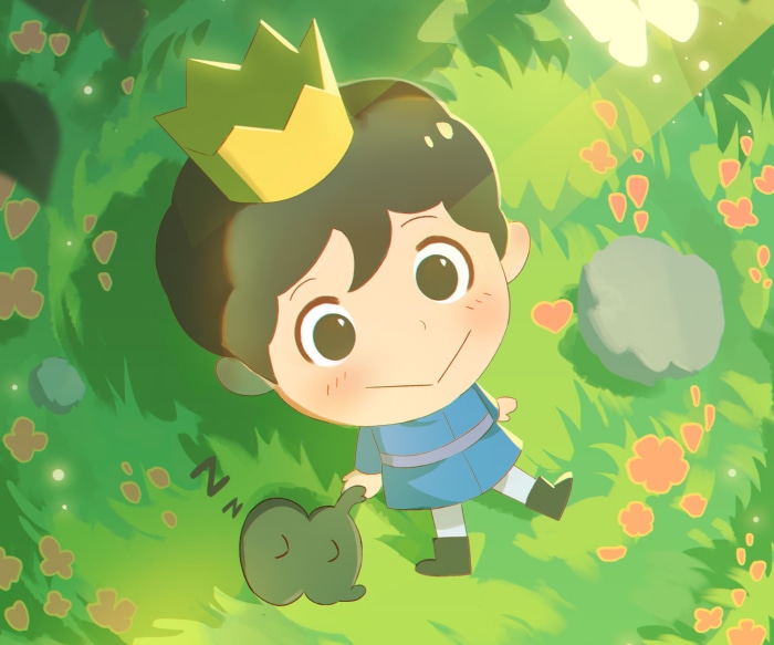 Bojji and Kage from Ranking of Kings in a grassy field
