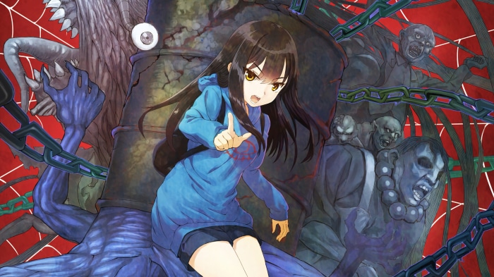 Miko Yotsuya from Mieruko-chan with monsters