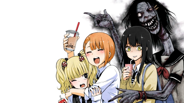 Mieruko-chan: Miko, Hana, Yuria, and a ghost