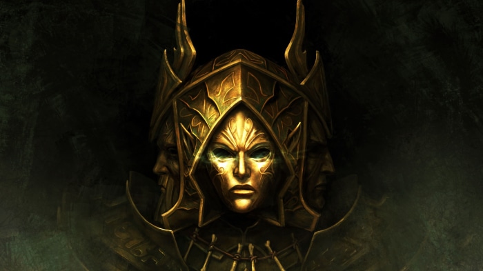 Divinity: Original Sin II character with golden mask