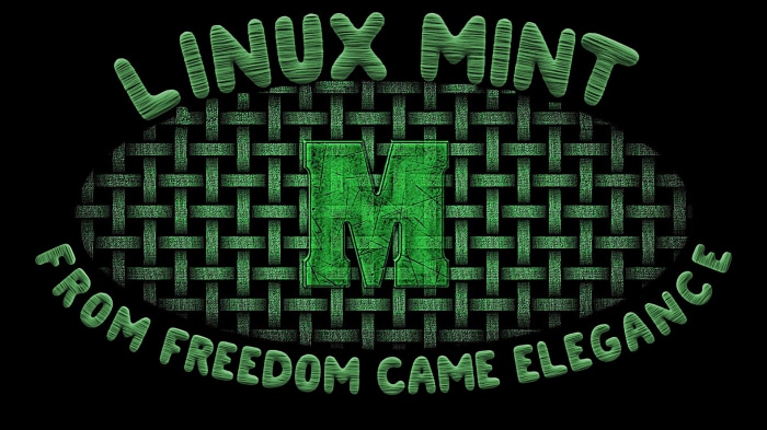 Linux Mint logo with text