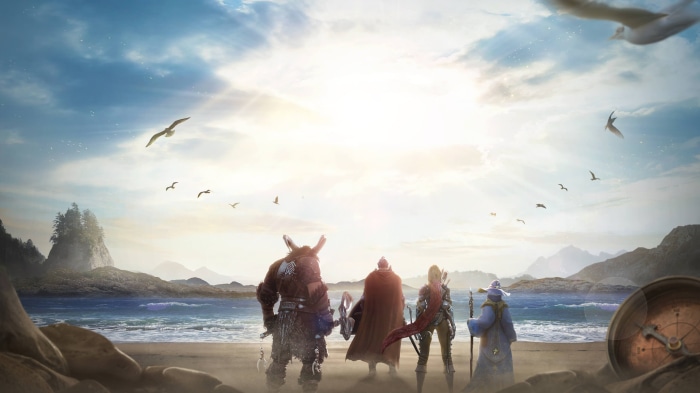 Black Desert Online characters on a beach