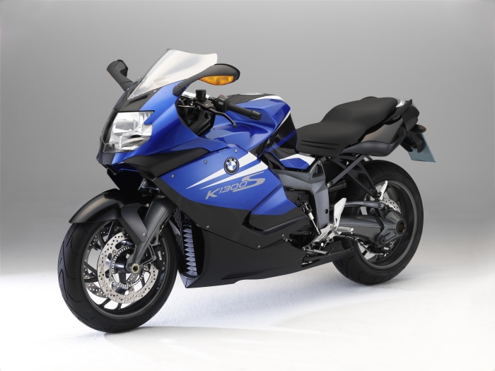 Blue BMW K 1300 S motorcycle