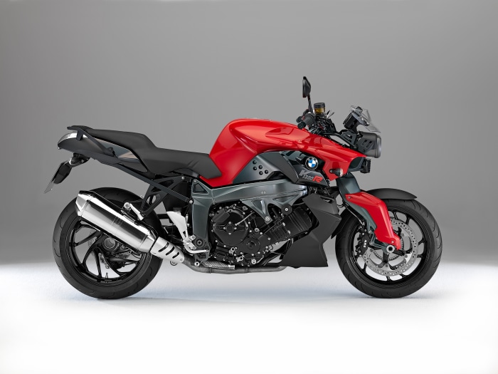 Red BMW K 1300 R motorcycle
