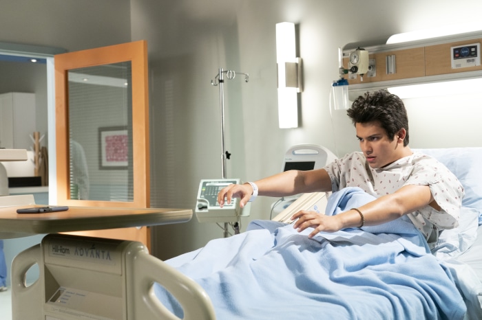 Miguel Diaz from Cobra Kai in hospital