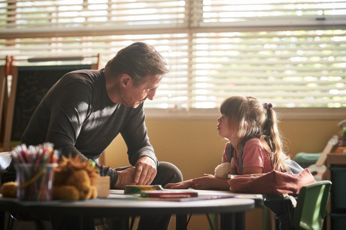 Liam Neeson and a young girl