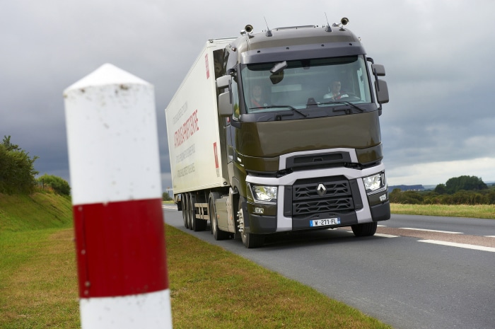 Renault Trucks driving on a road