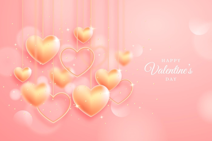 Happy Valentine's Day hearts