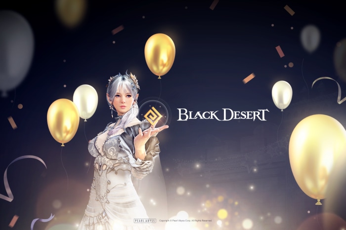 Black Desert Online character with balloons