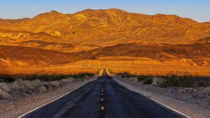 Road through Death Valley, California