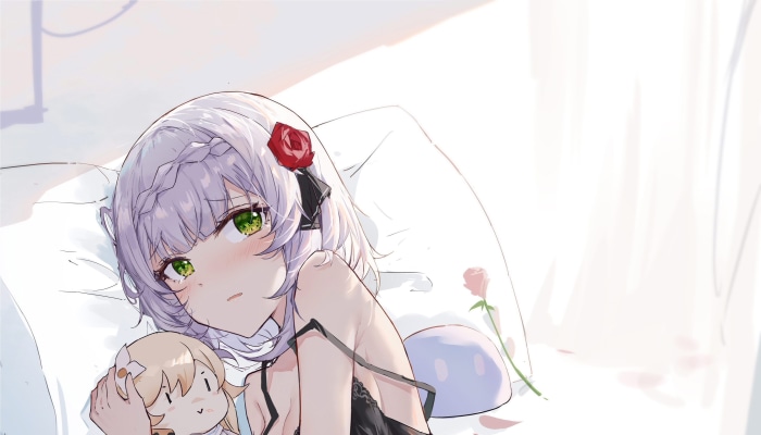 Noelle from Genshin Impact holding a doll