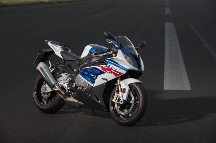BMW S1000RR Motorcycle on Asphalt Road
