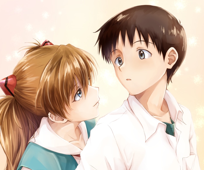 Asuka Langley Sohryu and Shinji Ikari from Neon Genesis Evangelion