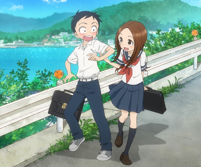 Takagi and Nishikata from Karakai Jouzu No Takagi-san