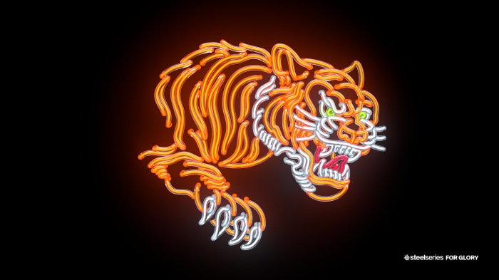 Steelseries Tiger Neon Sign 4K