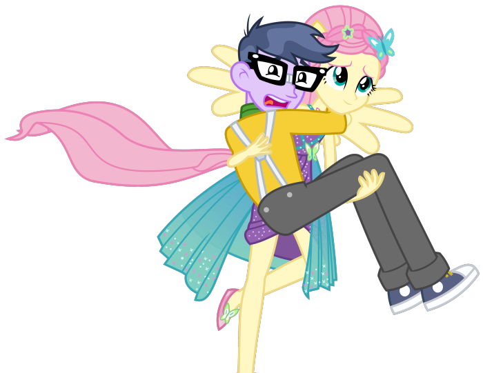 Micro Chips carrying Fluttershy from My Little Pony