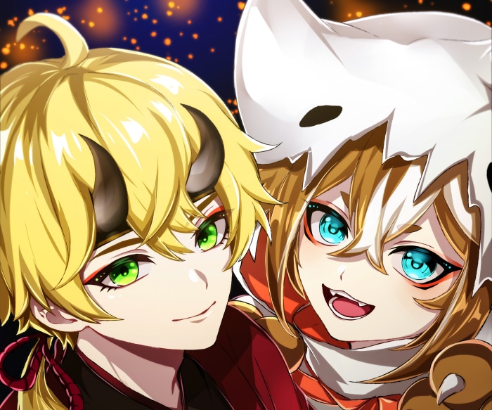 Thoma and Gorou from Genshin Impact