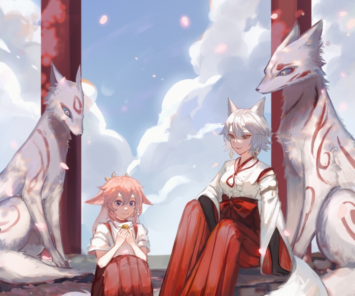 Kitsune Saiguu and Yae Miko from Genshin Impact