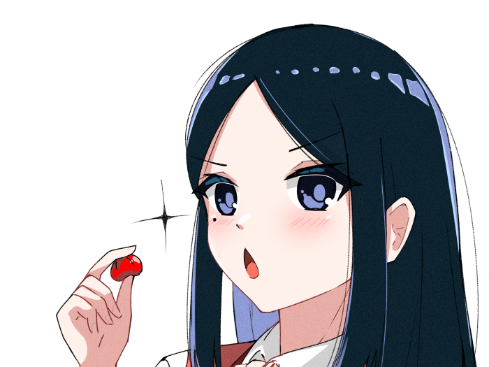 Touko Sakurai holding a red candy