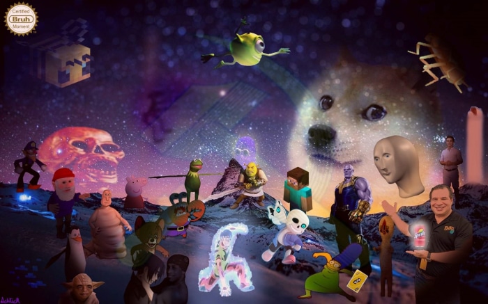 Meme Characters Collage with Doge and Shrek