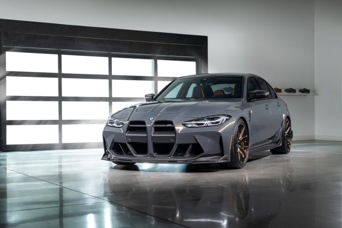BMW M3 with VRS Aero Program in garage