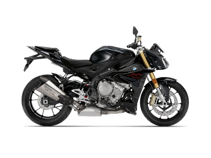Black BMW S1000R motorcycle