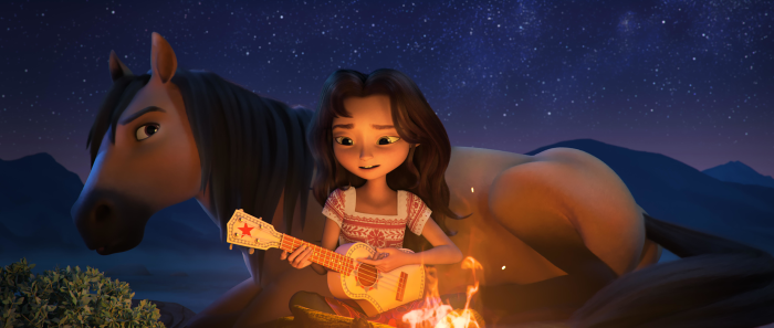 Spirit Untamed: Lucky and Spirit by Campfire