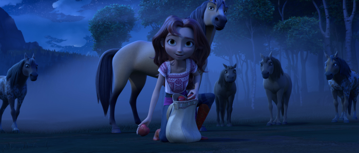 Spirit Untamed: Lucky and Horses in Forest