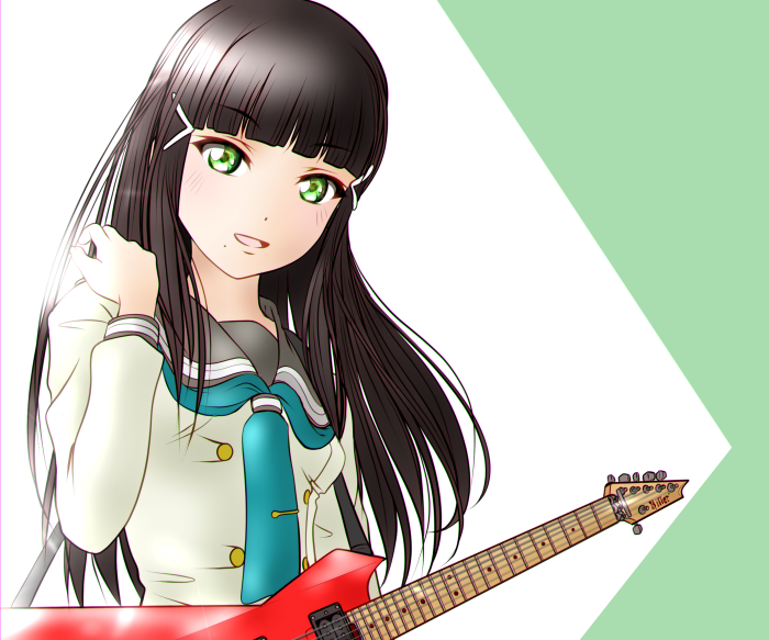 Dia Kurosawa from Love Live! Sunshine!! with guitar