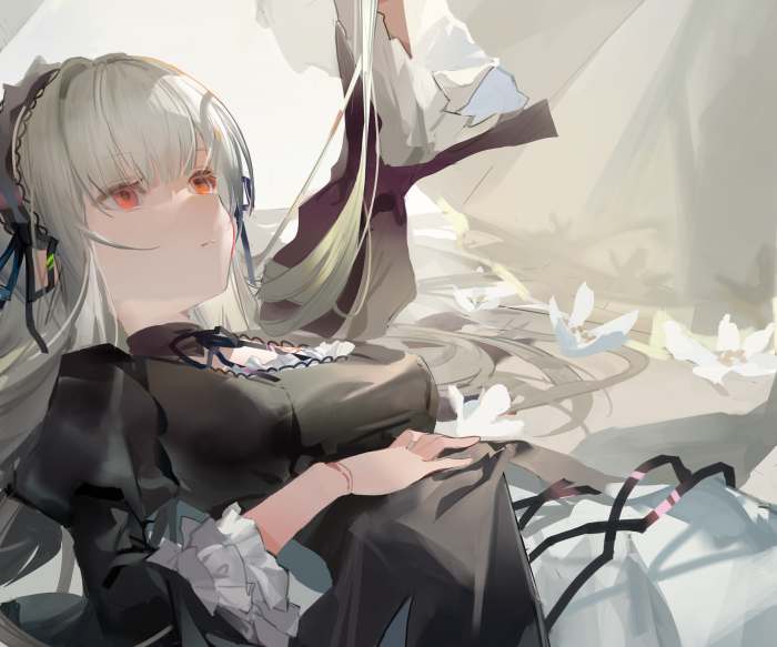 Suigintou from Rozen Maiden in Elegant Black Dress