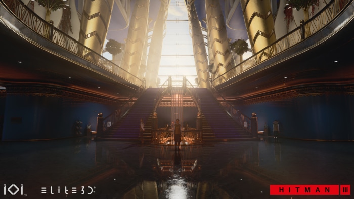 Agent 47 in Hitman III atrium