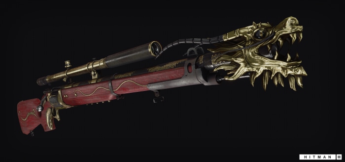 Dragon-themed sniper rifle from Hitman 3