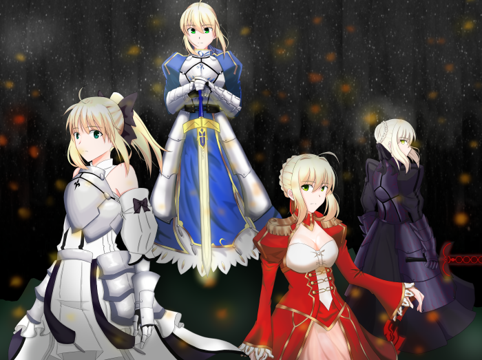 Saber and other Servants from Fate/Grand Order 4K